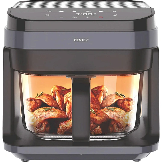 Аэрогриль Centek CT-3101,5,5л, 1350Вт, сенсорное упр., решетка, карбон.тэн