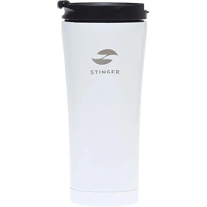 Термокружка Stinger, 0,45л, сталь/пластик, белый глянцевый,HY-VF143 White