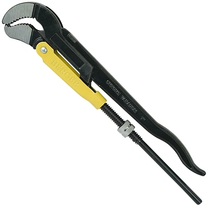 Ключ трубный рычажный №1 330мм, тип S (изогнутые губки), 1 BERGER BG4006