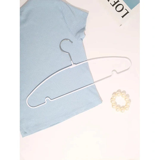 Вешалка-плечики WW_Attache MHT001/MHP048 мет,прям,пок.ПВХ,р48-50 бел.УП10шт