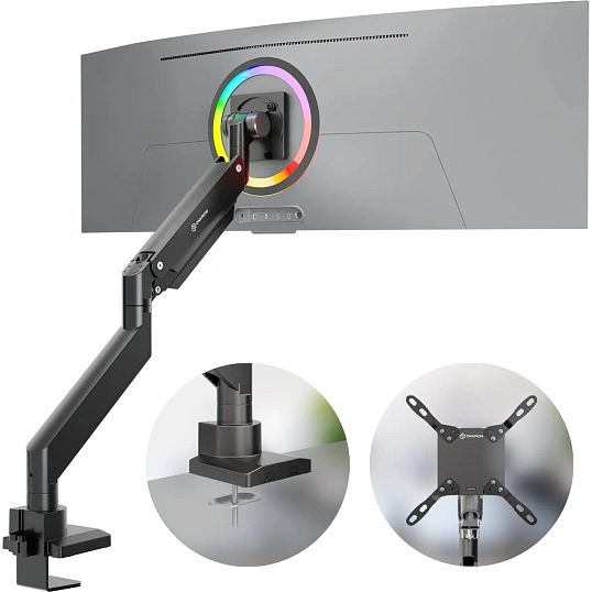 Кронштейн ONKRON (G130 - B) для монитора 17-57 настольный, чёрный G130