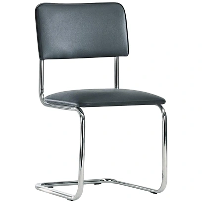 Стул UP_конференц Silwia (Сильвия) каркас хром, к/з черный Z11