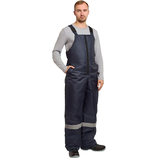 Полукомбинезон рабочий зимний мужской з47-ПК синий (р.52-54) 170-176
