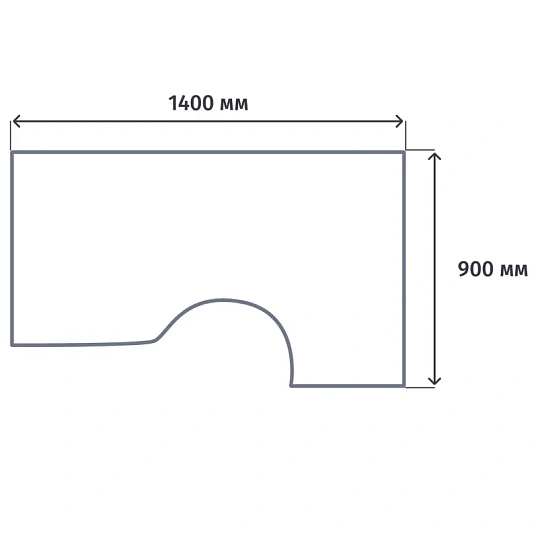 Стол RIVA правый А.СА-2 Пр белый Ш1400