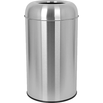 Контейнер для мусора (корзина) Luscan Prof 50л,матов.сталь с кругл.крышкой