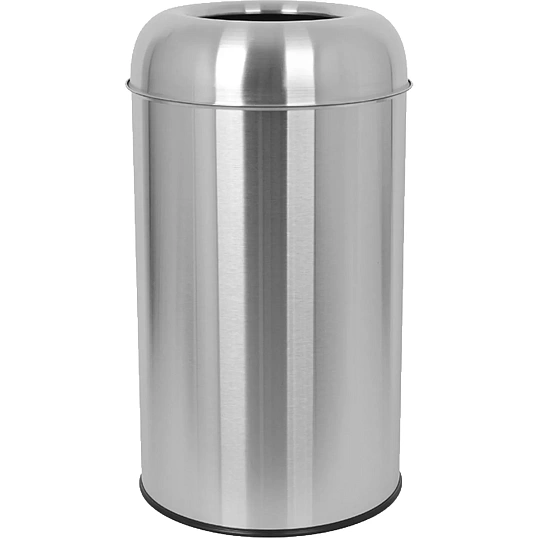 Контейнер для мусора (корзина) Luscan Prof 50л,матов.сталь с кругл.крышкой