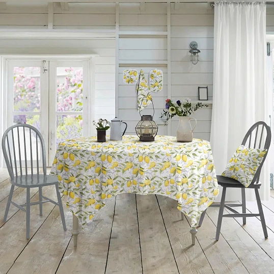 Скатерть Самойловский Текстиль 144/144 Лимонная эстетика 926787