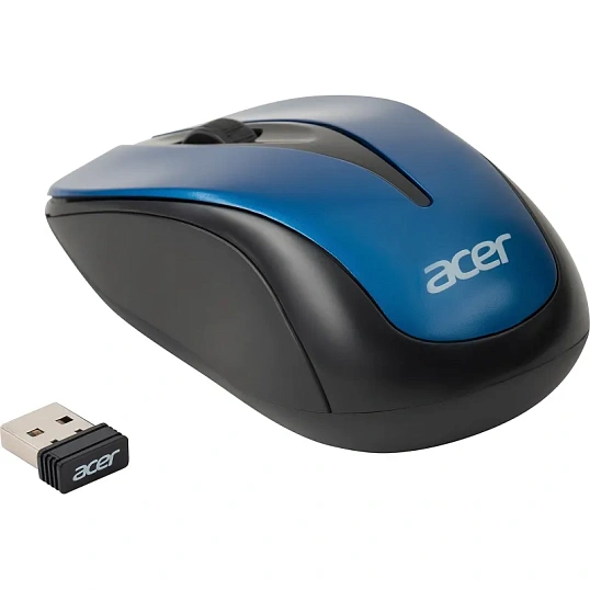 Мышь компьютерная Acer OMR132 син/черн. оптич. 1000dpi/2but беспровод. USB