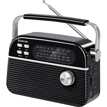 Радиоприемник Defender Vega 5Вт FM/AM/SW/BT/USB/TF/1200мАч
