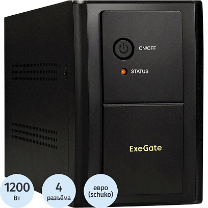 ИБП ExeGate SpecialPro UNB-2000.LED.AVR.4SH.RJ.USB (EP285515RUS)