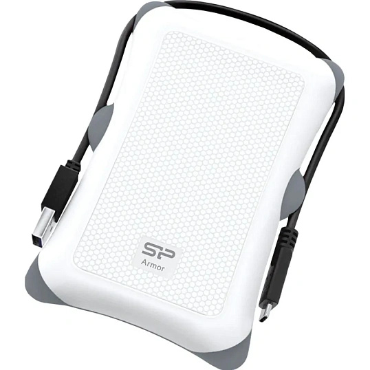 Портативный HDD Silicon Power Armor A30 1 TB USB 3.2, белый, резина