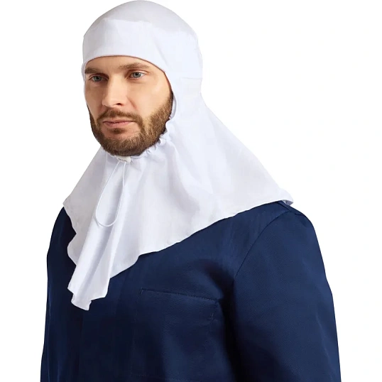 Балаклава трикотаж плотность 160г с вентиляцией р-р универсальный цв.белый