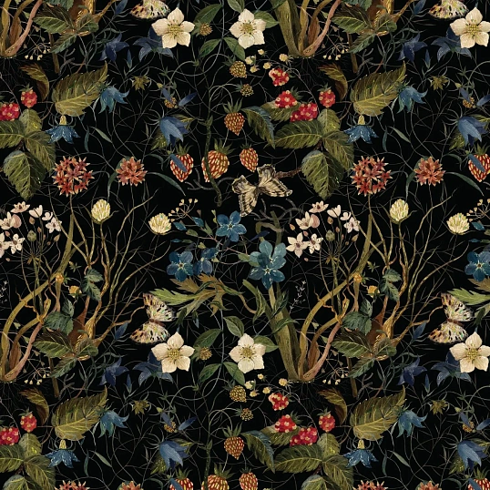 Бумага упаковочная FLORA.ЛЕСНЫЕ ЯГОДЫ, 50 х 70 см (4 листа), 2-794/02