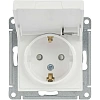 Розетка 1-м СП AtlasDesign 16А IP20 с заземлс з/ш с крыш. бел. SE ATN000146