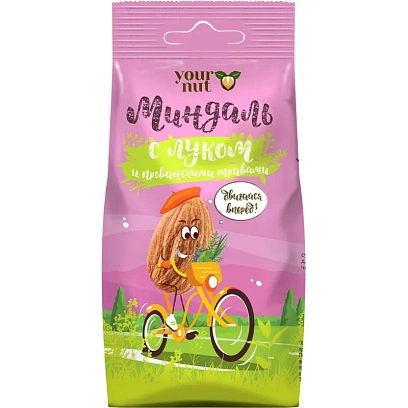 Миндаль Your Nut обжаренный соленый с луком и прованскими травами 80 г