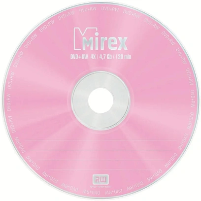 Носители информации DVD+RW, 4x, Mirex, Slim/1, UL130022A4S