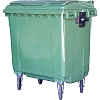 Контейнер-бак мусорный на 4-х колёсах с крышкой зеленый 770л_32897_КРД