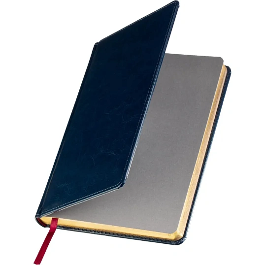 Ежедневник датированный 2026 А5+ SIDNEY NEBRASKA синий, зол обрез 3-125/04