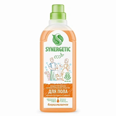 Средство для мытья пола универсал с антибактерил эффектомм SYNERGETIC, 1л