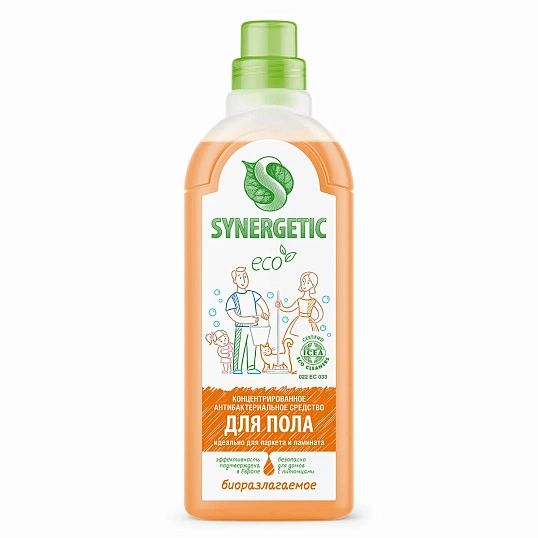 Средство для мытья пола универсал с антибактерил эффектомм SYNERGETIC, 1л