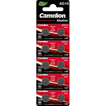 Батарейка для часов Camelion G10 10шт/бл 389A/LR1130/189час(12818)