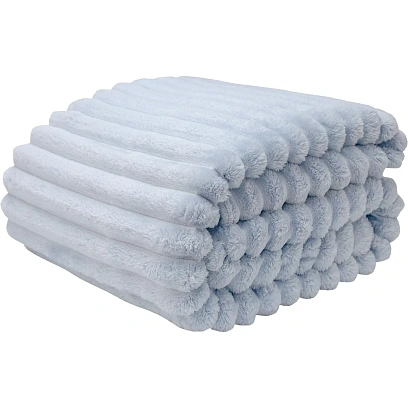 Покрывало 200х220 BRAVO Family велсофт Волна г/к №57 серебро в пакете