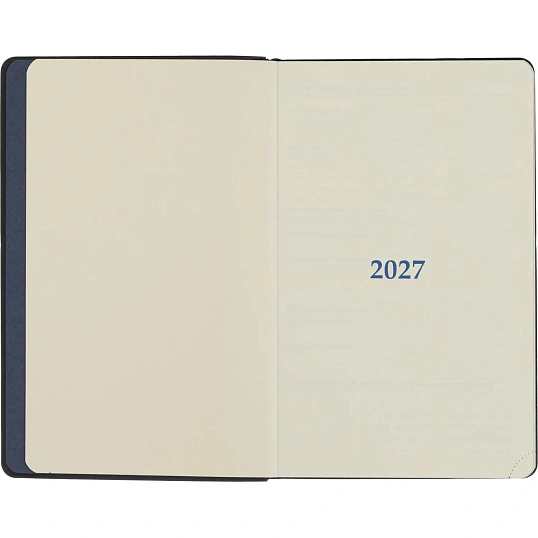 Ежедневник датированный 2027 ИМИДЖ Attache А5 168л,138x213,иск.кож,тем-син