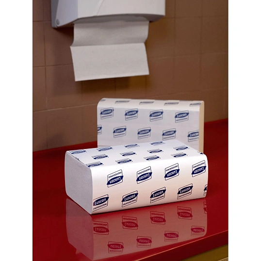 Полотенца бумажные д/дисп. Luscan Professional M-слож2слбелвтор150л21пач/уп