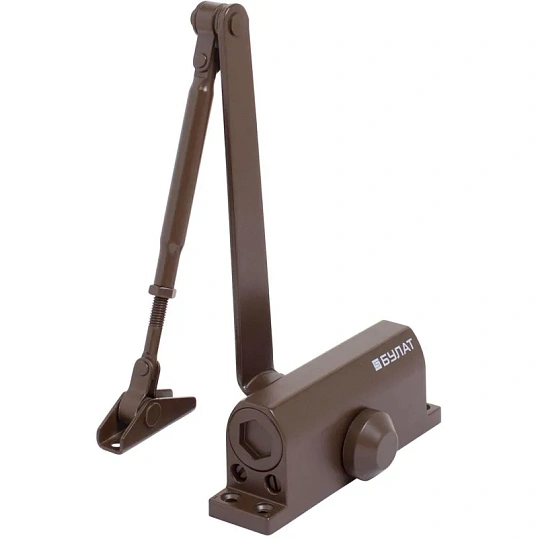 Доводчик БУЛАТ ULTIMATE ДД-60 A-C, дверной, (25-80 кг) коричневый