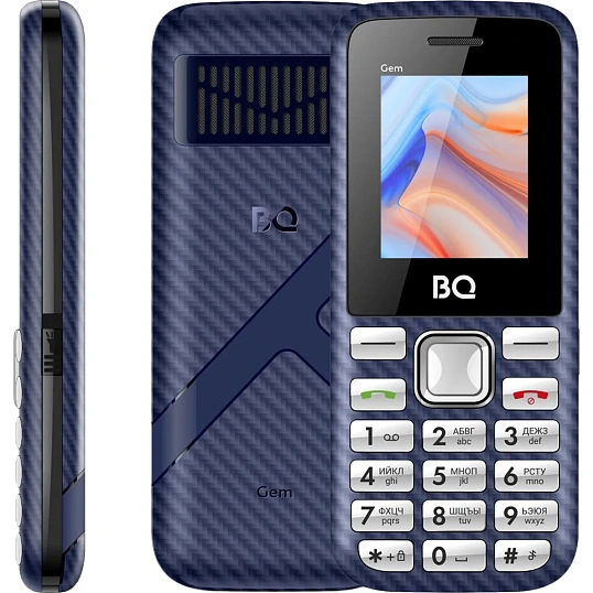 Мобильный телефон BQ 1860 Gem Dark Blue (тёмно-синий) (без СЗУ)