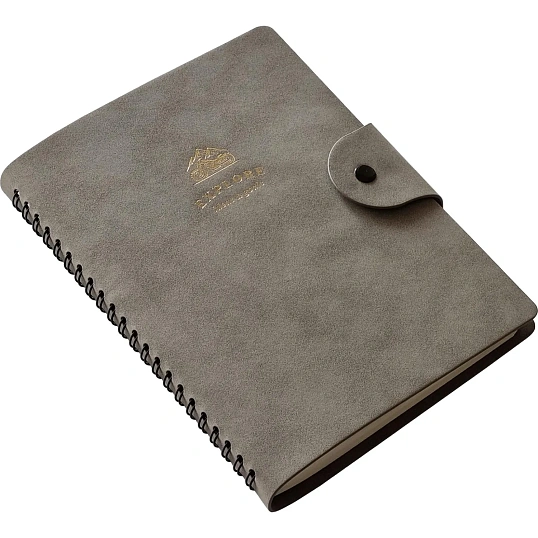 Бизнес-тетрадь Infolio 14x20см 96л клет спираль Исследовать,сер I1778/grey
