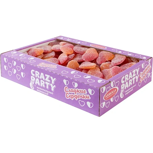 Мармелад жевательный Азовская КФ Сердечки фигурный, 1кг