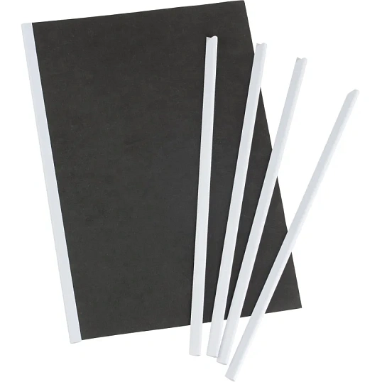 Скрепкошина для быстрого переплета Attache, белые, до 50л., 10шт/уп