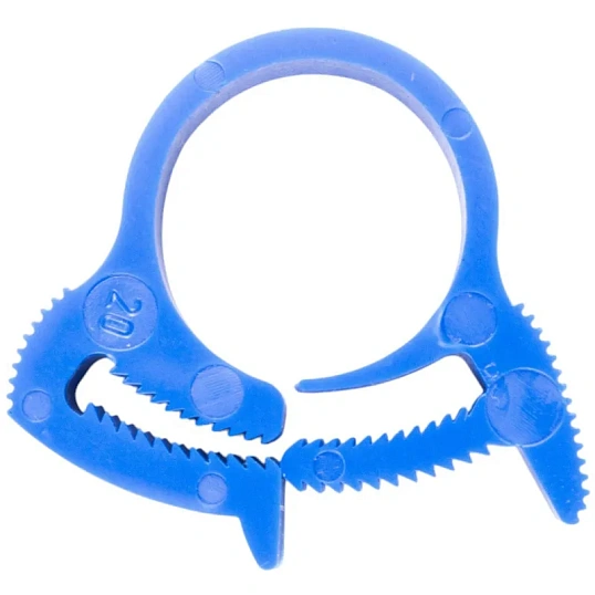 Хомут полипропилен Clip-Track  ф 20-16 (4 шт/упак) синий (А003.010.0420)