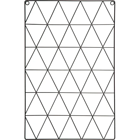 Доска органайзер-решетка Attache 36x55см черная, 3 зажима в наб
