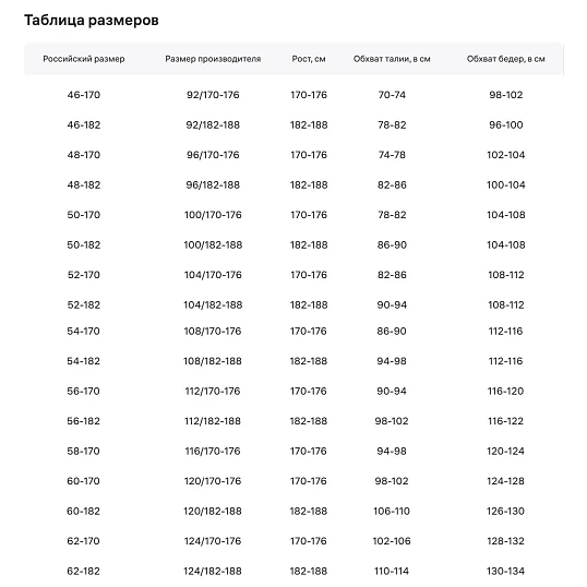 Брюки ЛОРД муж цв.белый (Брю696) (р.52) р.170-176