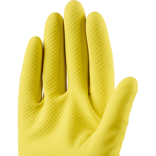 Перчатки КЩС латексные TOPFORT Профхим Лат К50 Щ50 цв.желтый р.9
