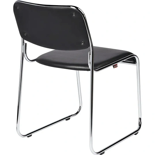 Стул BN_TQ_Стул Echair-802 VP к/з черный,без подл., хром