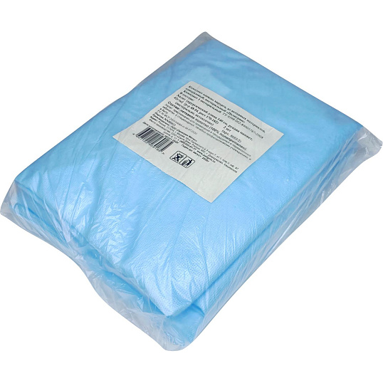 Халат хирург. н/с,рук.манжет, дл.140 см,пл.42,р.48-54,голуб, 2шт./уп,5053/2