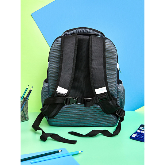 Ранец Комус Класс Stright Игра, черный, 2 отд, эргоном спинка