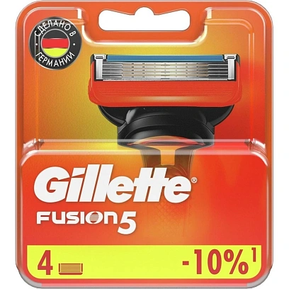 Сменные кассеты для бритья FUSION 4шт