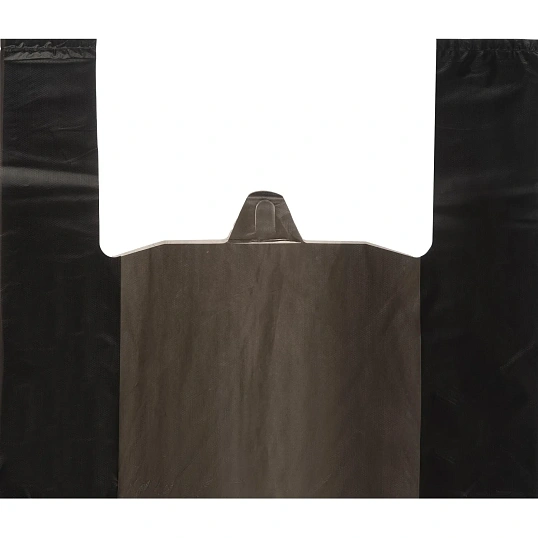 Пакет-майка ПНД 40+18x70 см, черный, усиленный, 30 мкм, 100 шт./уп. 