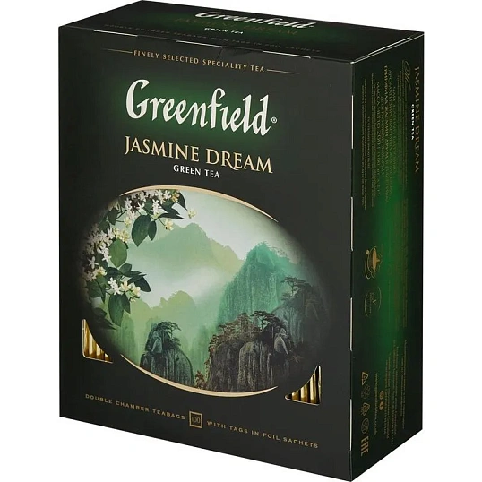 Чай Greenfield Jasmin Dream зеленый,100пак/уп 0586-09 Т