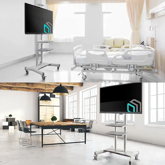 Стойка Onkron для телевизора с кронштейном 50-86, мобильная, белая TS1881