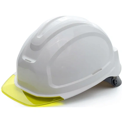Каска СОМЗ-80 Абсолют Престиж RAPID белая желтый козырек(арт пр 783717V)