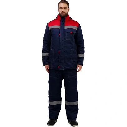 Костюм рабочий зимний муж з31-КПК син/красн (р.48-50) 182-188 (Арсенал-СП)