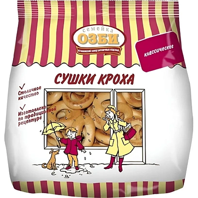 Сушки Кроха простые  Семейка ОЗБИ  200г