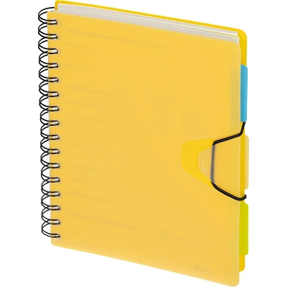 Ежедневник недатированный Bright Colours на спирали, А5, 272 стр., ЖЕЛТЫЙ