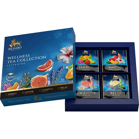 Чай Richard Royal Wellness Tea Collection Ассорти чаёв 20 сашет НГ
