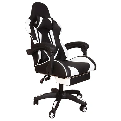 Кресло игровое GRAMBER, черно-белый А02